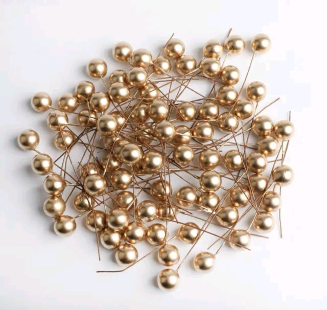 10 mm Gold Beads (100 pcs Pack)