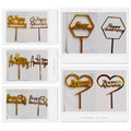 Super Value Bulk Pack Happy Anniversary Imported Acrylic Toppers 5-7" Appx (10 Pcs Pack) 1 mm Thick Appx
