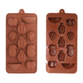 11-Cavity - Fruits Shape Silicone Chocolate Mold - Non-Stick Baking & Candy Making Tray - 1 Piece