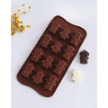 12-Cavity - Robot Shape Silicone Chocolate Mold - Non-Stick Baking & Candy Making Tray - 1 Piece