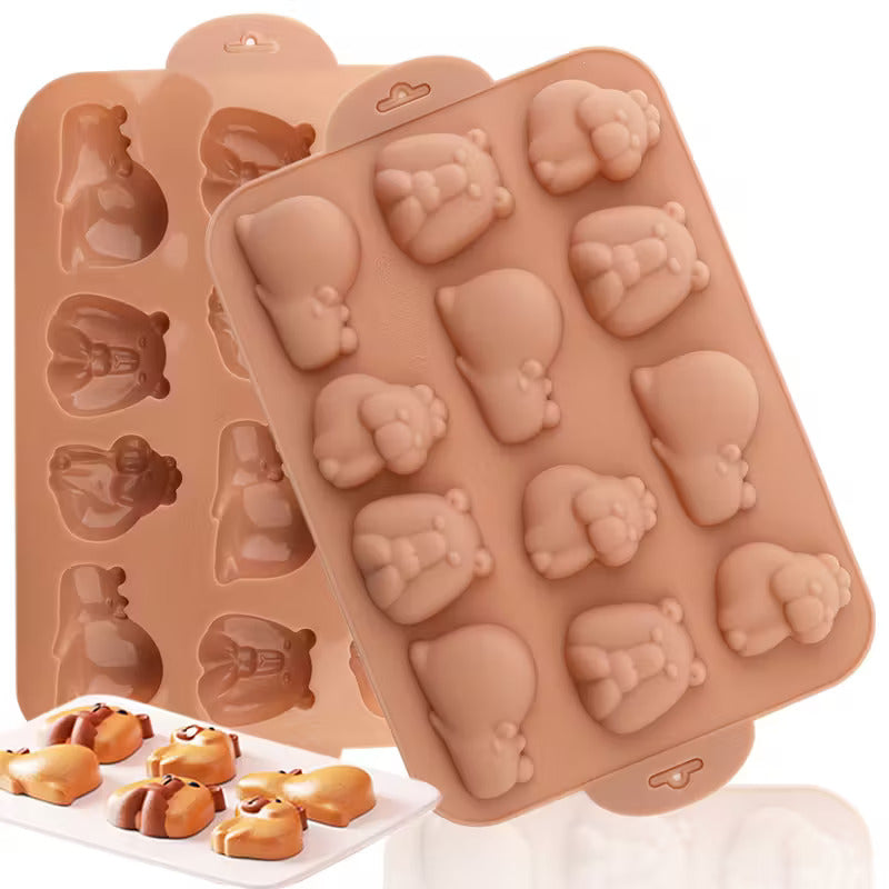 12 Cavity Capybara Silicone Chocolate Mould - Pack of 1