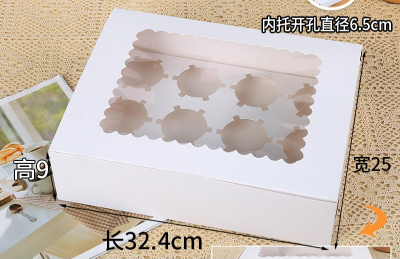12 Cavity Imported Cup Cake Box Paper