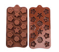 14-Cavity - Star Shapes Silicone Chocolate Mold - Non-Stick Baking & Candy Making Tray - 1 Piece
