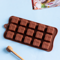 15-Cavity - Gift Box Silicone Chocolate Mold - Non-Stick Baking & Candy Making Tray - 1 Piece