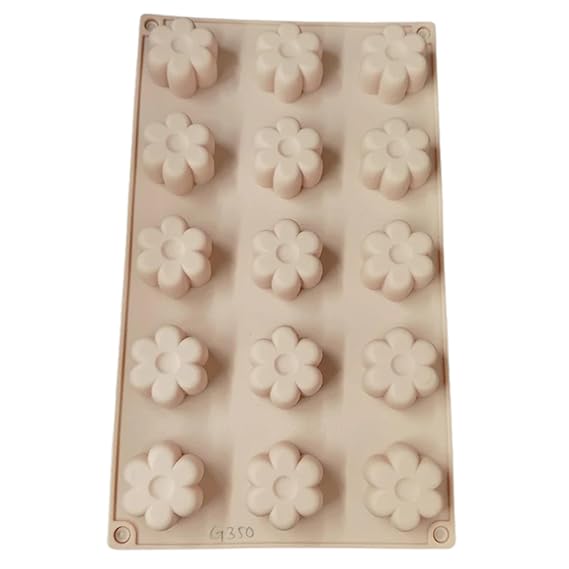 15 Cavity - Daisy Flower Design Silicone Chocolate Mould - Pack of 1