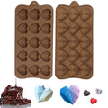 15 Cavity - Geometry Heart Design Silicone Chocolate Mould - Pack of 1