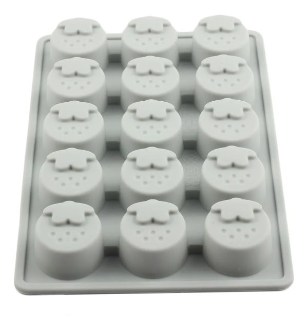 15 Cavity - Strawberry Button Design Silicone Chocolate Mould - Pack of 1