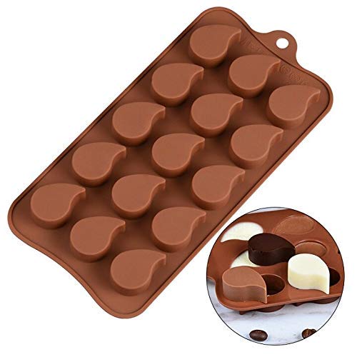 15 Cavity - Teardrop Shape Silicone Chocolate Mould - Pack of 1