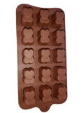 15 Cavity - Upside Down Double Heart Design Silicone Chocolate Mould - Pack of 1