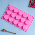 15 Cavity Round Disc Silicone Mould - Mini Dessert & Chocolate Mold - Pack of 1