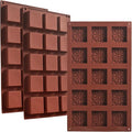 15 Cavity Square Floral Silicone Mould - Mini Dessert & Chocolate Mold - Pack of 1