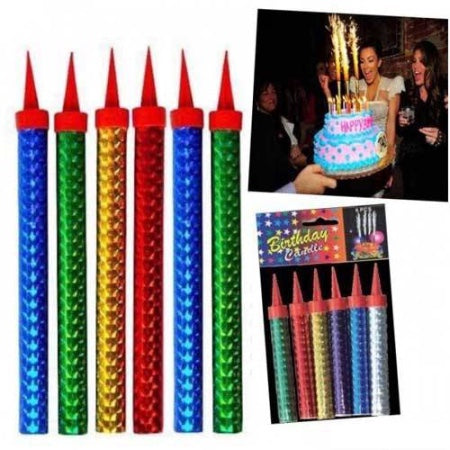15 cm Sparkle Candle 6 pcs Pack Imported