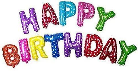 16" Multi Color Happy Birthday Foil Banner