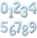 16" New Color Blue Pastel Number Foil Balloon