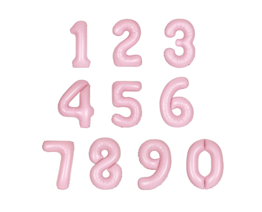 16" New Color Pink Pastel Number Foil Balloon
