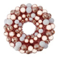 17" Dia 4" Height Wreath Of Balls - Rose Gold and White
