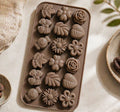18 Cavity - Mixes Floral & Botanical Design Silicon Chocolate Mould - Pack of 1