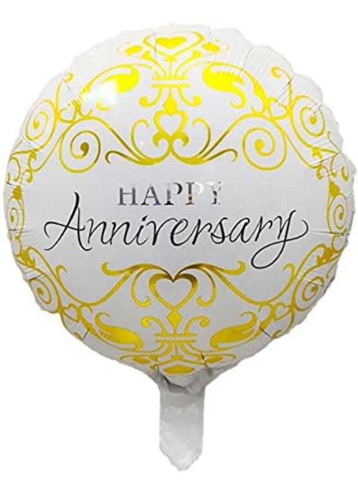 18" Happy Anniversary Foil Balloon Loose