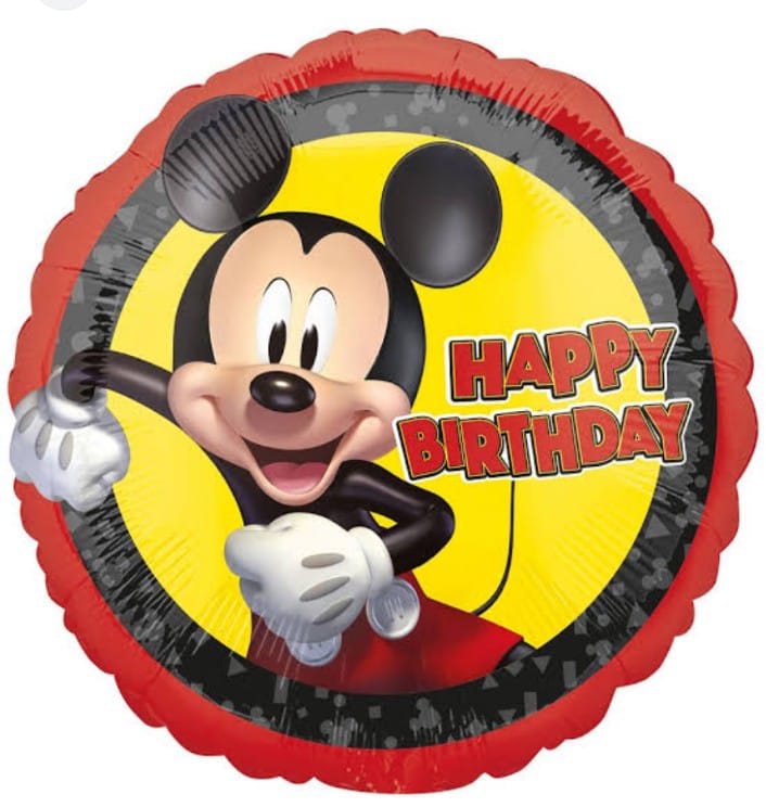 18" Mickey Theme Foil Balloon Loose