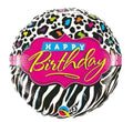 18" Happy Birthday Theme Foil Balloon Loose