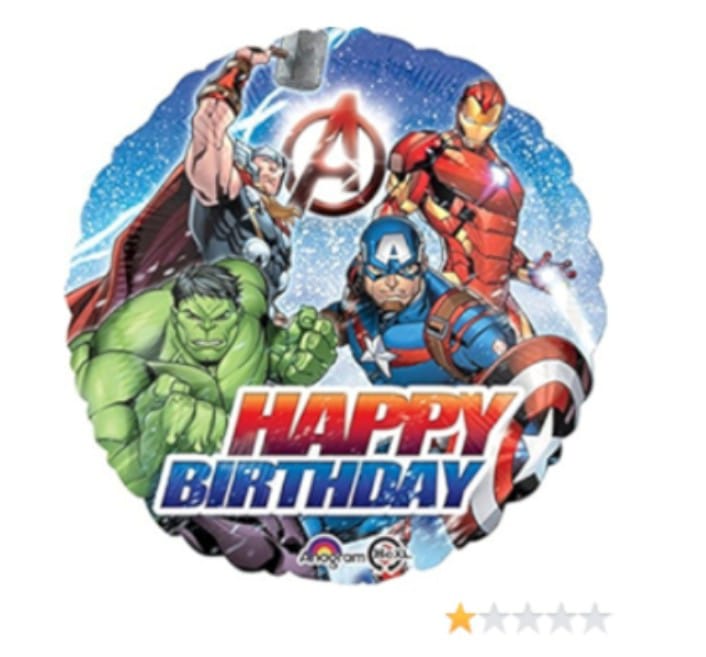 18" Avengers Theme Foil Balloon Loose
