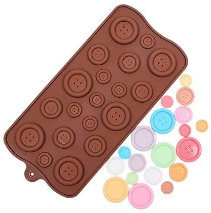 19 Cavity - Button Design Silicone Chocolate Mould - Pack of 1