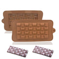 1 Cavity - Chunky Square Grid Chocolate Bar Silicone Mould - Pack of 1