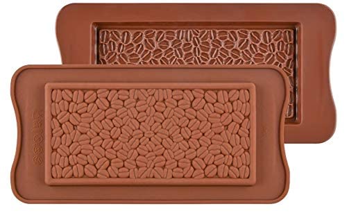 1 Cavity - Coffee Bean Design Silicone Bar Chocolate Mould - Pack of 1