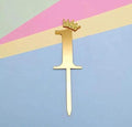 1 Number Imported Crown Acrylic Glitter Number Topper