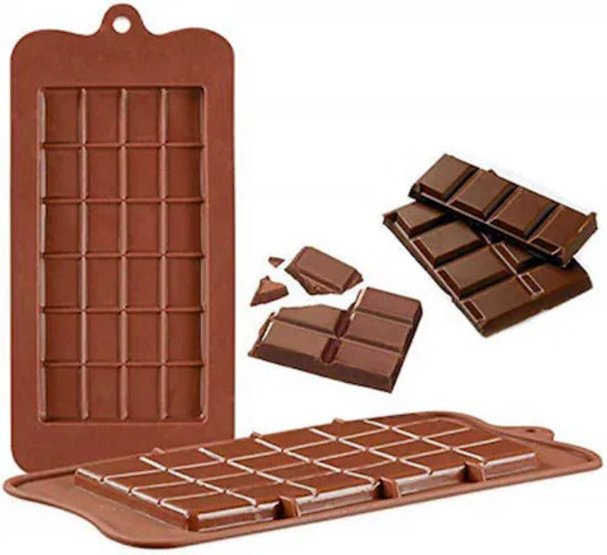 24 Cavity - Classic Grid Chocolate Bar Silicone Mould - Pack of 1
