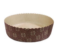 250g Bake and Serve Round Mould - Brown - Pack of 50 - Paper Baking Mould - Plum Cake Mould