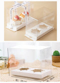 2 Hole Transparent Imported Cup Cake Boxes (14 cm Height)