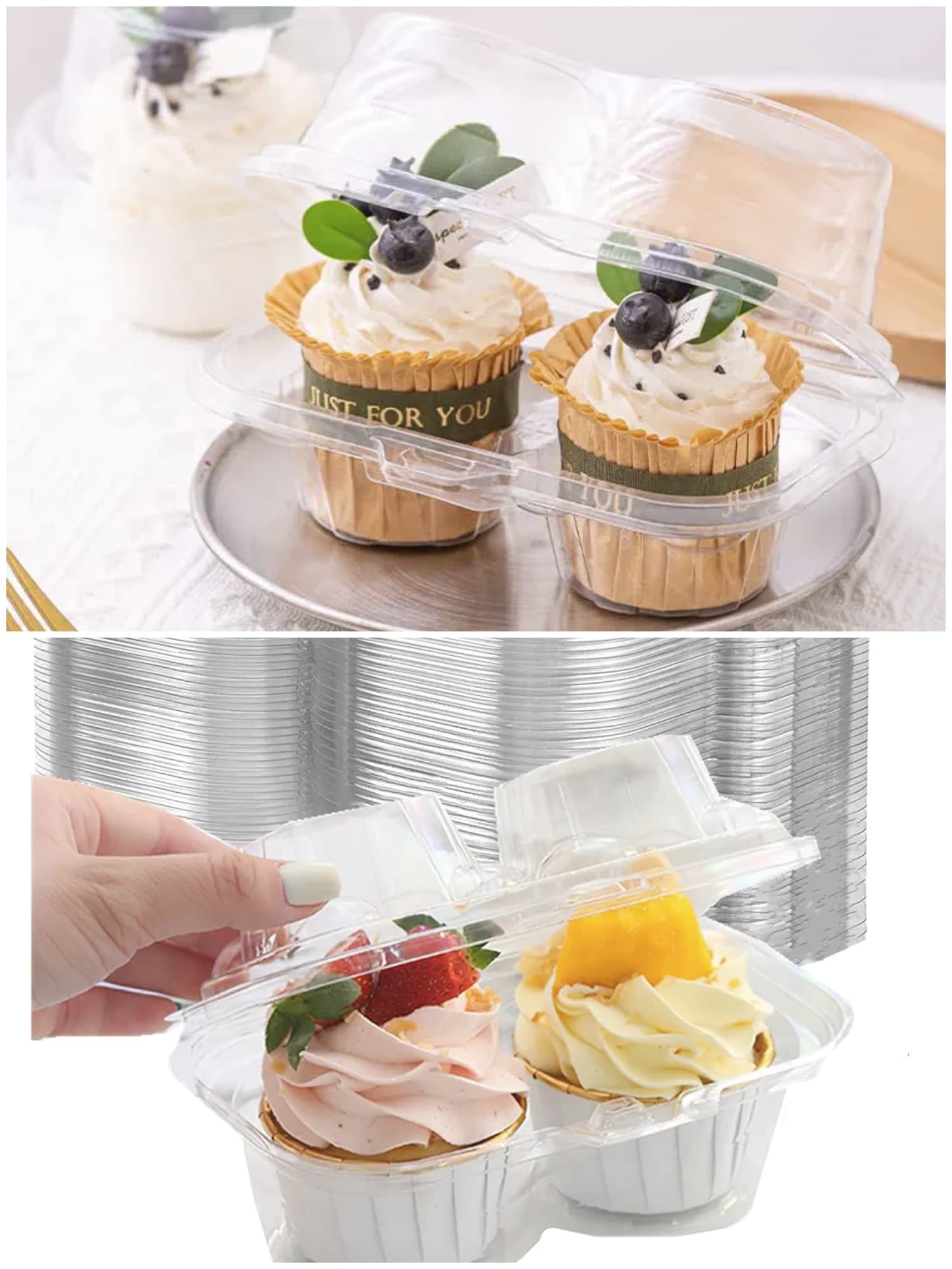 2 Cup Cake Transparent Box