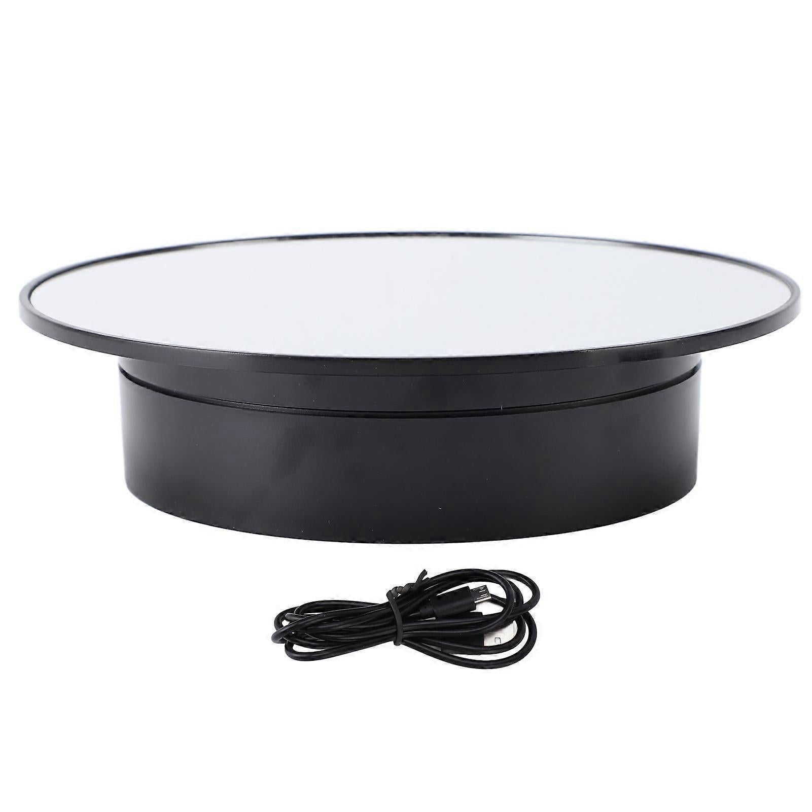 360° Electric Mirror Turntable with Dual Power Option USB & D Battery 2–4 RPM Rotating Display Stand - Pack of 1