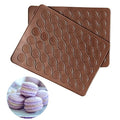 38.5x28 cm Silicone Macron Baking Mats, Non-Stick Silicone Baking Mats, Food Safe Baking Mat, Great For Macron, Cookies, Bread, Pastry, Dessert (48 Cavity) - 1 Piece