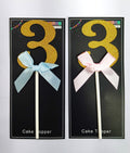 3 Number Topper Blue/Pink