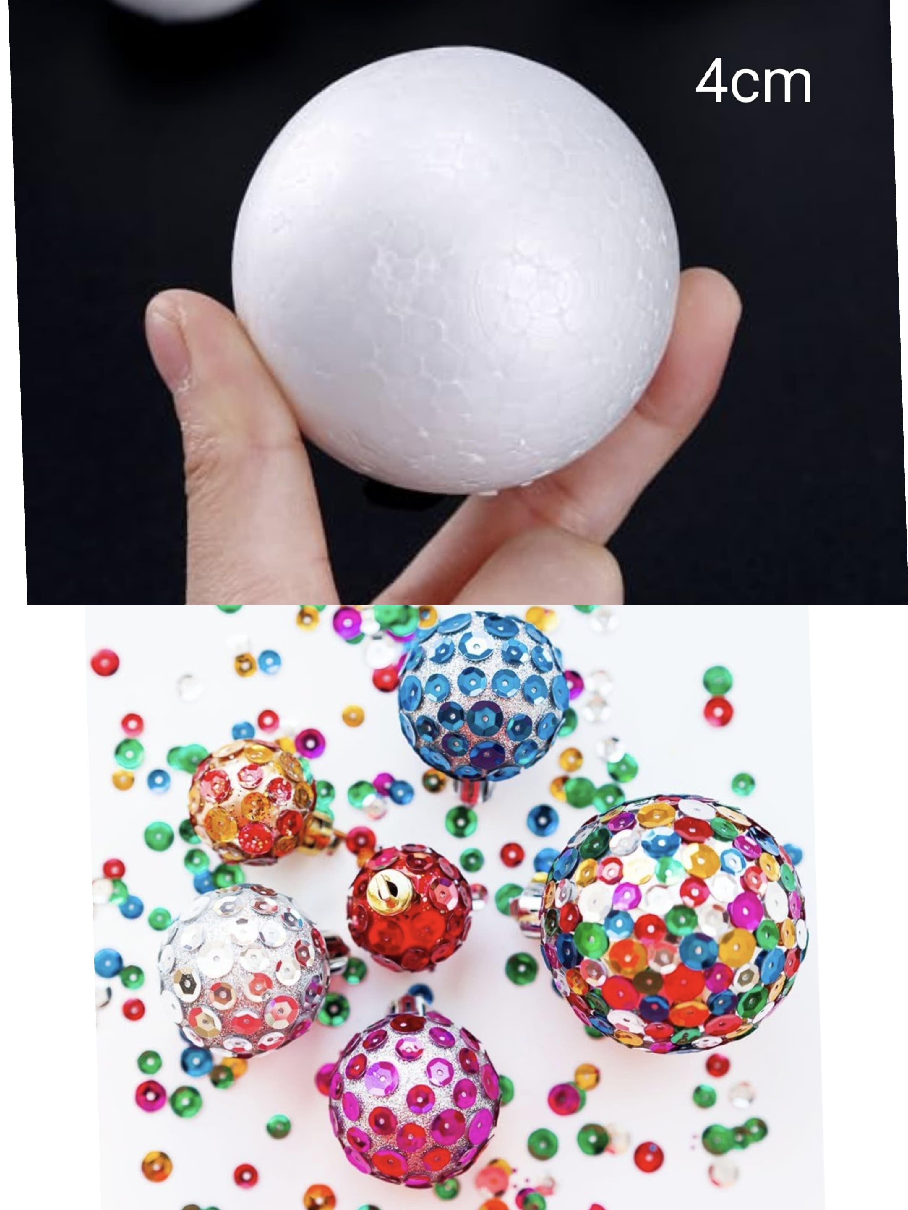 4 cm Ball Thermocol Dummy (10 Pcs Set)