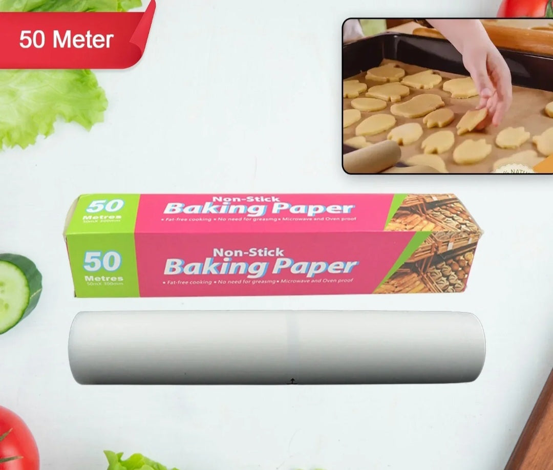 50 Meter Baking paper Roll x 300 mm Size