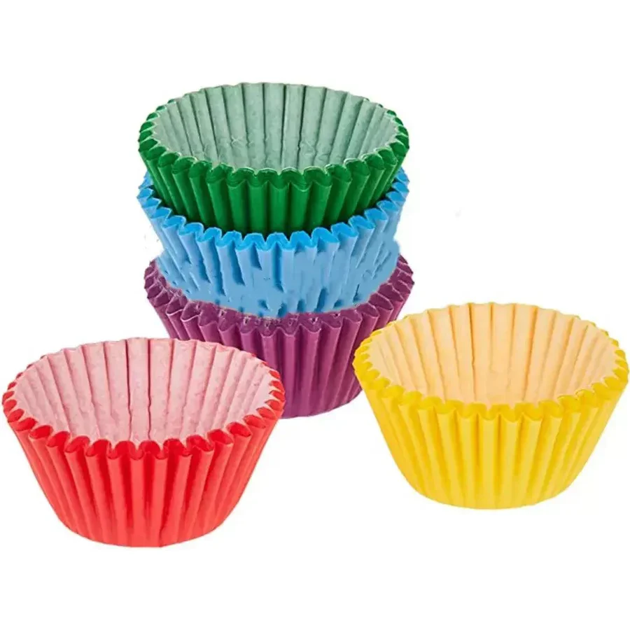 5 Multi Colour Cupcake Liners - Baking Cup - Pack of 500