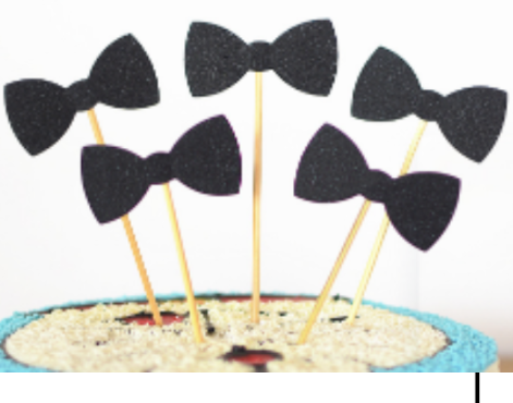 5 Pcs Bow Cake Topper