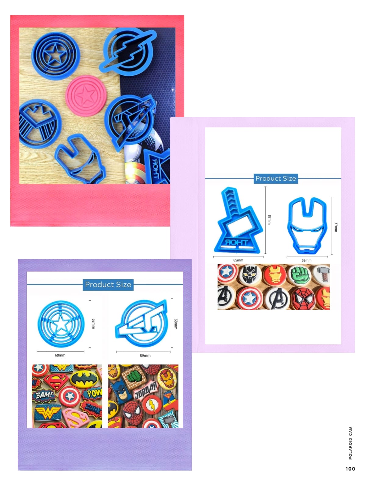 6 Pcs Avenger Cookie Plunger