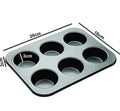 6 Pcs Cavity Muffin Cup Cake Mould Liner