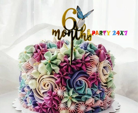 6 Months Cake Topper