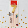 7 Metallic Number Candle (Gold)