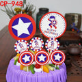 8 Pcs Captain Cake Decoration Cup Cake Paper Decoration
