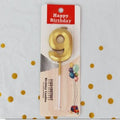 9 Metallic Number Candle (Gold)