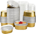 Aluminum Foil Baking Containers with Transparent Lid - Rectangle Tins - Bake N Serve - Pack of 100 - 175 ml