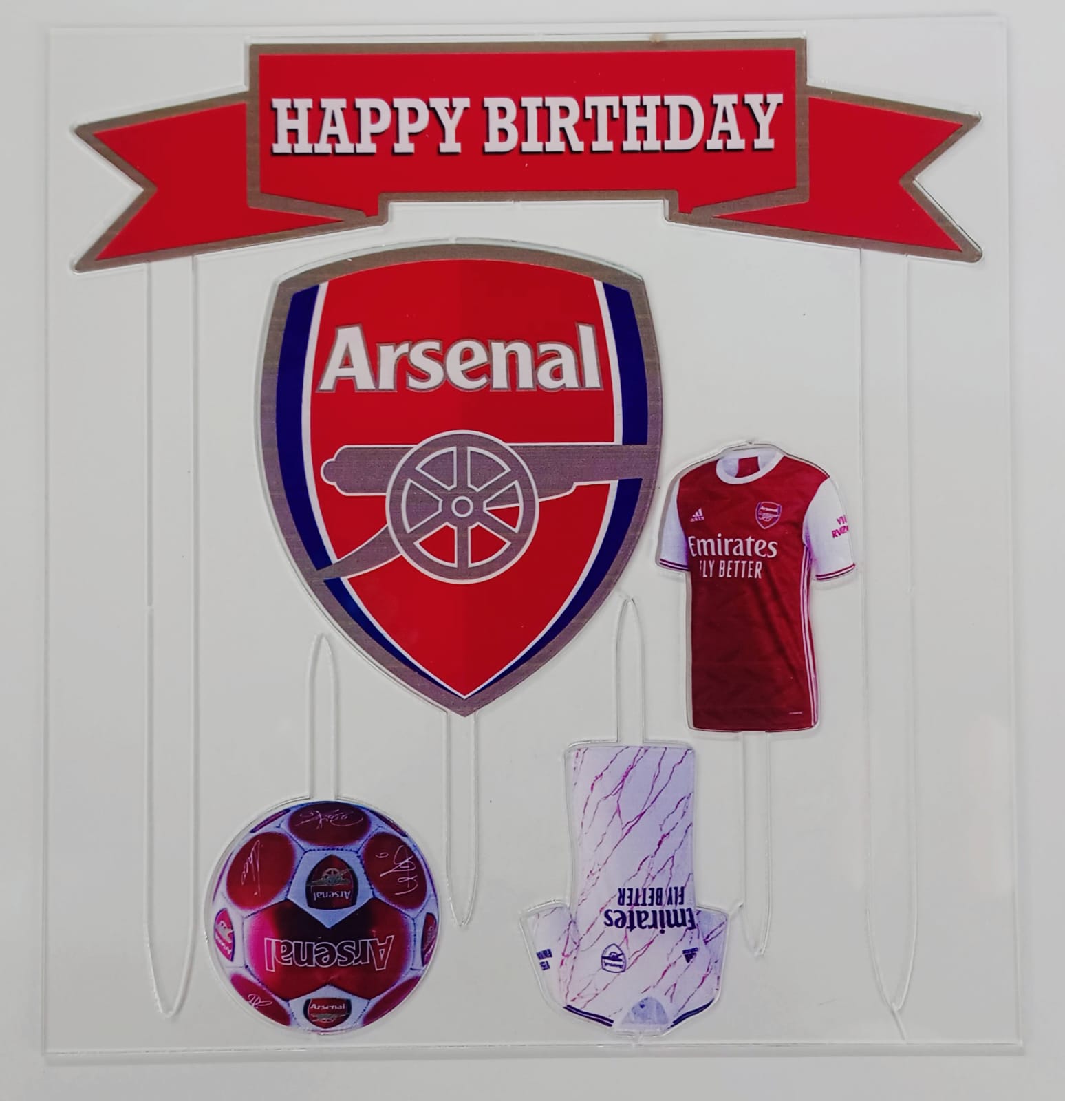 Arsenal Theme Acrylic Topper Set