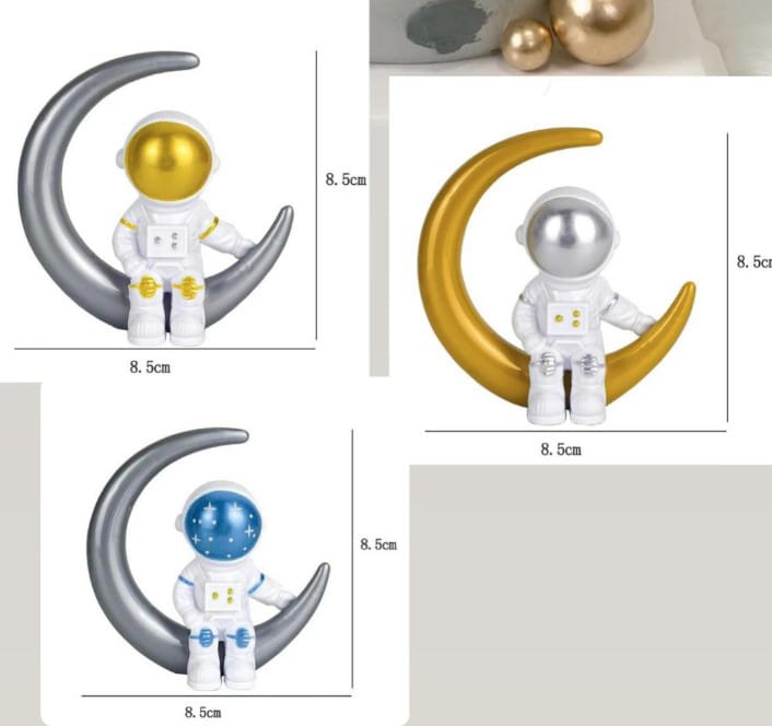 Astronaut Moon Figurine
