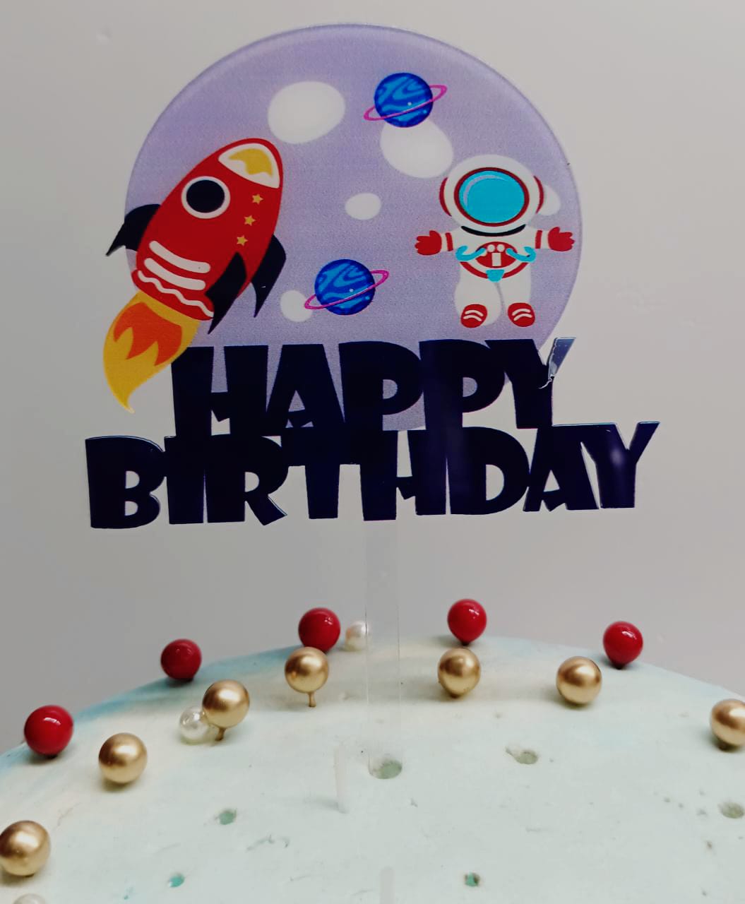 Astronaut Theme Imported Acrylic Toppers Size Appx 5-8"